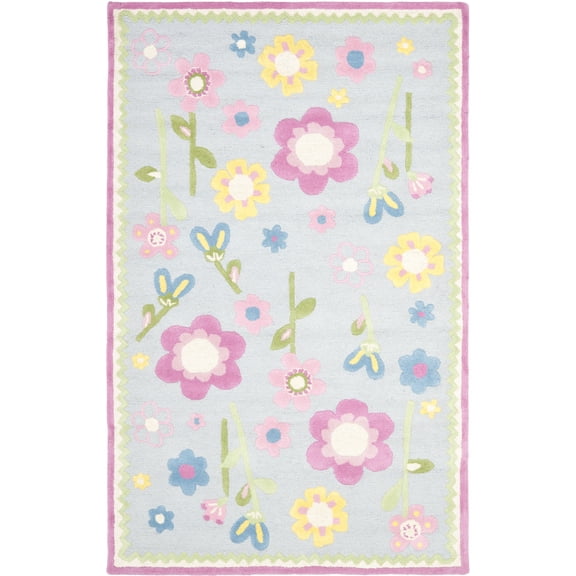 SAFAVIEH Kids Roslyn Floral Area Rug, Blue/Multi, 5' x 8'