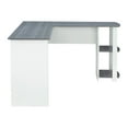 thumbnail image 4 of Techni Mobili Modern Side Shelves L-Shaped Computer Desk, Grey, 4 of 6