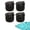 Black,4pcs, variant on Kayak Scupper Plug Kit, Universal Rubber Scupper Plugs with Reinforced Handle, Kayak Accessories, Boat Accessories Scuppers Plug Kit for Sit-On-Top Kayaks, Canoes, Small Boats