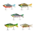 thumbnail image 2 of 5x señores de pesca señuelos duros para cebos de pesca de metal de agua dulce de agua dulce con ganchos para de de lubina de, 2 of 8
