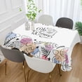thumbnail image 5 of SKYSONIC Easter Bunny Eggs Tablecloth Waterproof Washable Polyester Square Table Cover Durable Tablecloth for Kitchen Dining Table Party Decor (54 X 54 Inch), 5 of 7