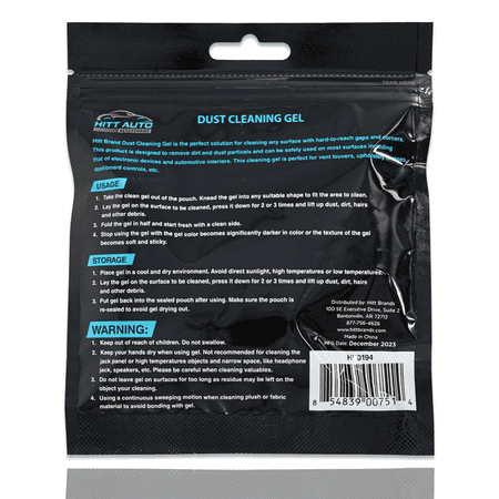 Hitt Brands Reusable Auto Cleaning Gel for Vehicles & Electronics-2 Pack