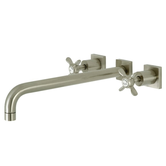 Kingston Brass KS6048BEX Essex Two-Handle Wall Mount Roman Tub Faucet, Brushed Nickel