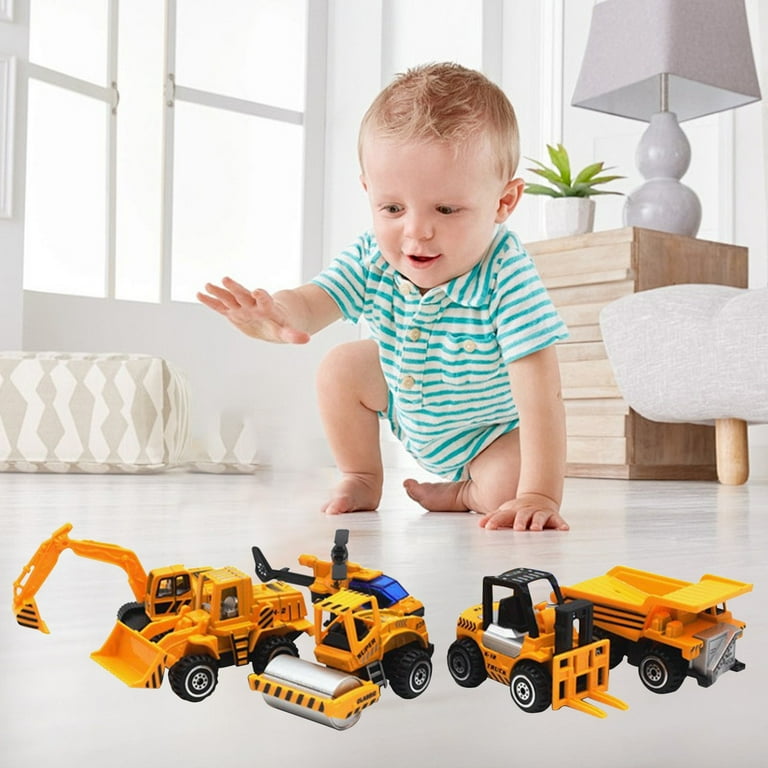 Cyber of Monday Deals Black of Friday Deals Kids Toys Clearance under 5 kkbbma 6 PACK Alloy Small Construction Cars Vehicles Die cast Construction Toys Set Excavators Mixer Truck Bulldozers Walmart ...
