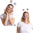 thumbnail image 6 of JOYIN 72 Pcs 4th of July Party Favors with 12 Glasses, 12 Headbands and 48 Tattoo Stickers, Patriotic Headband for Women Girls 4th of July Celebration, Independence Day, Memorial Day, 6 of 8