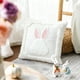 thumbnail image 5 of Almohada decorativa de Pascua con estampado de conejos, 45 x 45 cm, con tela suave y cremallera oculta para decoración del hogar., 5 of 7