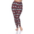 thumbnail image 1 of White Mark Leggings à Imprimé des Fêtes pour Femmes, 1 of 5