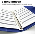 thumbnail image 4 of MetalM - A5 Binder 6 Ring,Mini Photocard Binder for A5 Filler Paper, Loose Leaf Personal Planner with Magnetic Buckle Closure(Dark Blue), 4 of 14