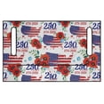 thumbnail image 2 of XYZCANDO 250th Anniversary American Flag Floral Golf Cart Seat Cover | 4 Pockets Non-Slip Washable Universal Accessory for 2-Seat Golf Cart, 2 of 9