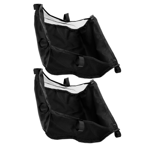 IBASETOY Stroller Organizer Bag 2Pcs Black Waterproof Oxford Cloth Daily Use Parental Accessory
