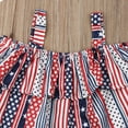 thumbnail image 4 of Bagilaanoe 4th of July Star Stripes Off Shoulder Crop Tops Outfit Sets (Girl's) 2 Count, 4 of 5