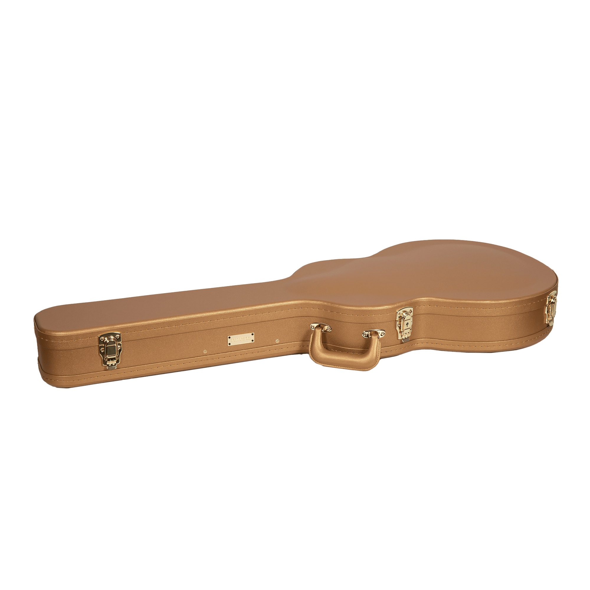 Crossrock Designer Series Case fits 335 Style 6-string Semi-Hollow Electric Guitars- Security Lock, Metal Feet, Storage Space- Luxury Gold