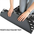 thumbnail image 3 of Black Geometric Pattern Hot Yoga Mat Towel Non Slip for Hot Yoga - Quick-Drying Yoga Mat Cover with 4 Corner Pockets with Travel Bag - Hot Yoga Towel Non Slip Grip Moisture Wicking Sweat 70"x26", 3 of 6