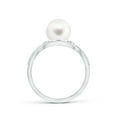thumbnail image 2 of Angara Freshwater Cultured Pearl and Diamond Infinity Ring in 14K White Gold for Women | June Birthstone Jewelry for Her, 2 of 7