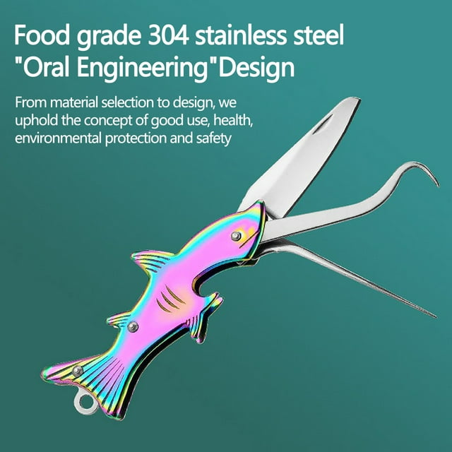 Kcavykas Clearance Sales,Canada Day,open Season Multifunctional Foldable Keychain Stainless Steel toothpick Knife Pick Teeth Carry Ultra-fine Anti-plug tooth Hook Crochet Can Open Bottle Buckle Teeth