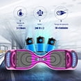 thumbnail image 3 of Hoverboard Bluetooth Hovestar LBW12A Monopatín eléctrico de piel impresa Color cromado con Ruedas intermitentes LED, 3 of 5