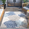 thumbnail image 3 of Well Woven Senna Grey Floral Indoor/Outdoor High-Low Pile Area Rug 5'3" x 7'3", 3 of 5