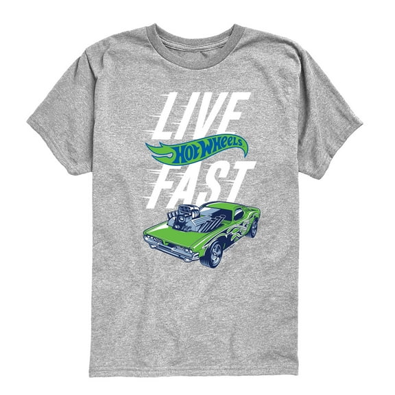 Hot Wheels - Hot Wheels Live Fast - Youth Short Sleeve Graphic T-Shirt