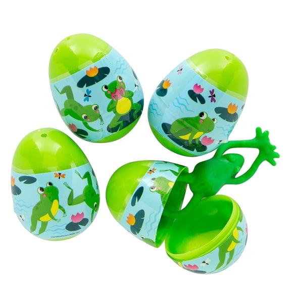 Fun Express Frog Finger Flinger-Filled Plastic Easter Eggs, 24 Count