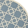 thumbnail image 2 of SAFAVIEH Courtyard Carol Geometric Indoor/Outdoor Area Rug, 5'3" x 5'3" Round, Blue/Beige, 2 of 4