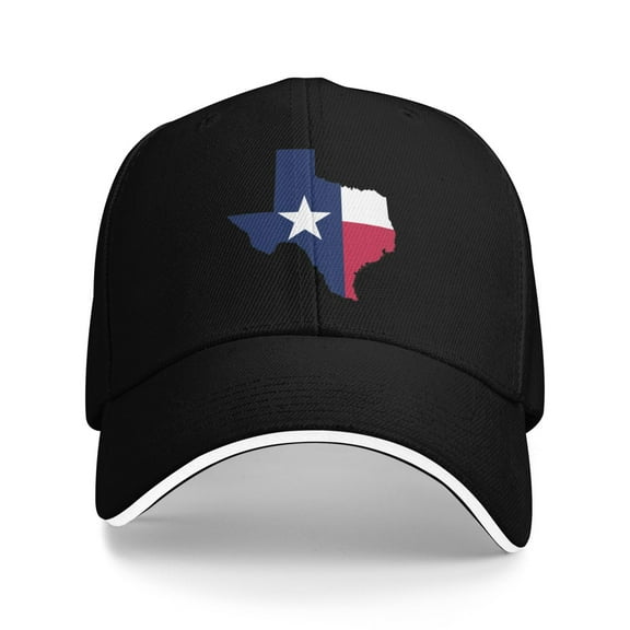 Flag-Map Of Texas Unisex Adult Baseball Caps Adjustable Casquette Dad Hat Sandwich Cap Outdoors Headwear