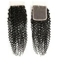 thumbnail image 2 of Brazilian Curly Closure Unprocessed Human Hair Lace Closure (4X4) Natural Black Color 18 Inch, 2 of 5