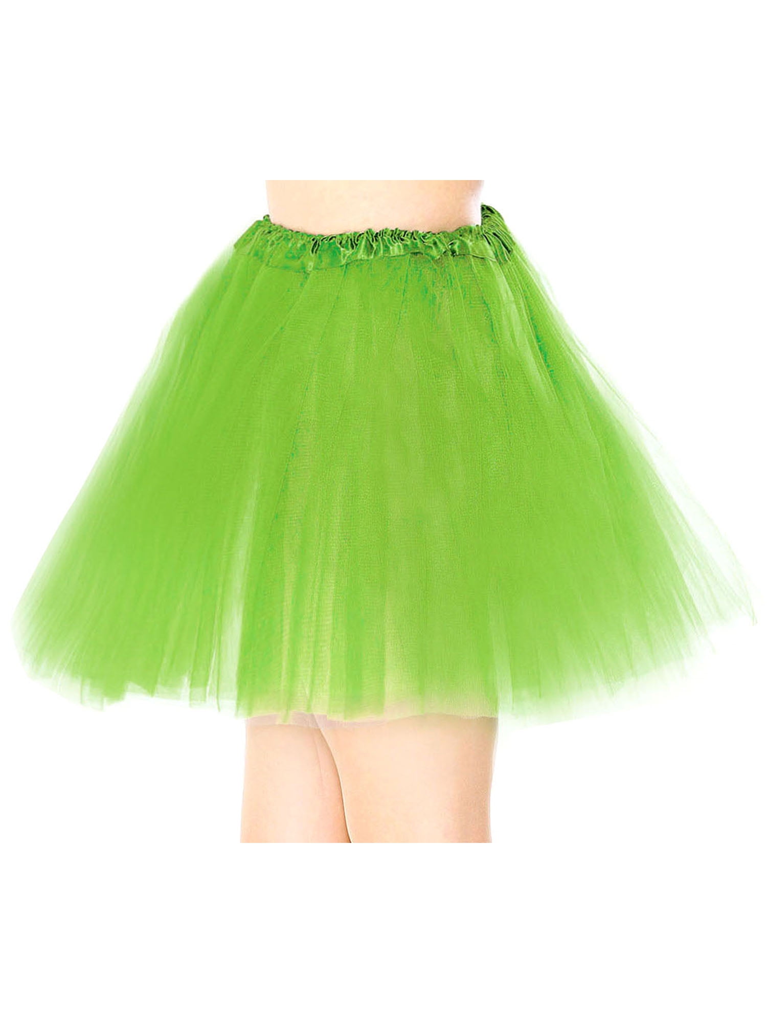 Tutu Girl 3Layers Skirt Accessory Neon Tulle Yellow 80 Party Skirts Fancy Dress