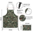 thumbnail image 3 of Green Pioneer Flower Pattern Apron-Garden Aprons for Women with Pockets-Cotton Linen Waterproof Kitchen Cooking Gardening Aprons Adjustable for Kitchen,Cooking,BBQ and Salon 33x27 Inch, 3 of 7