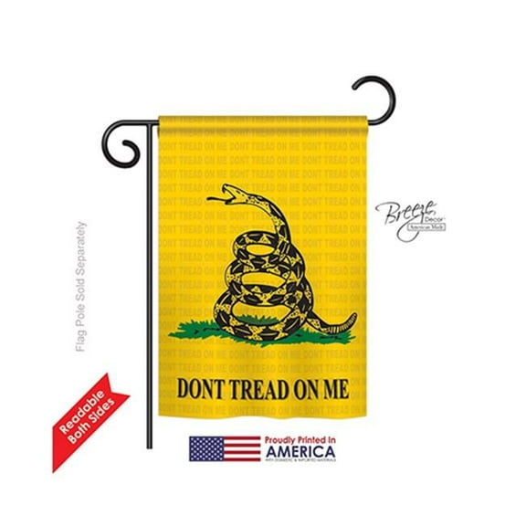 Historic Gadsden 2-Sided Impression Garden Flag - 13 x 18.5 in.