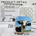 thumbnail image 2 of BaHomeck Pot Holders 4pcs dacron Made Square heat-resisting mat Machine Washable for Kitchen Oven Hot Pads 6.7inch*6.7inch,Black And White Cow With Open Mouth, 2 of 5