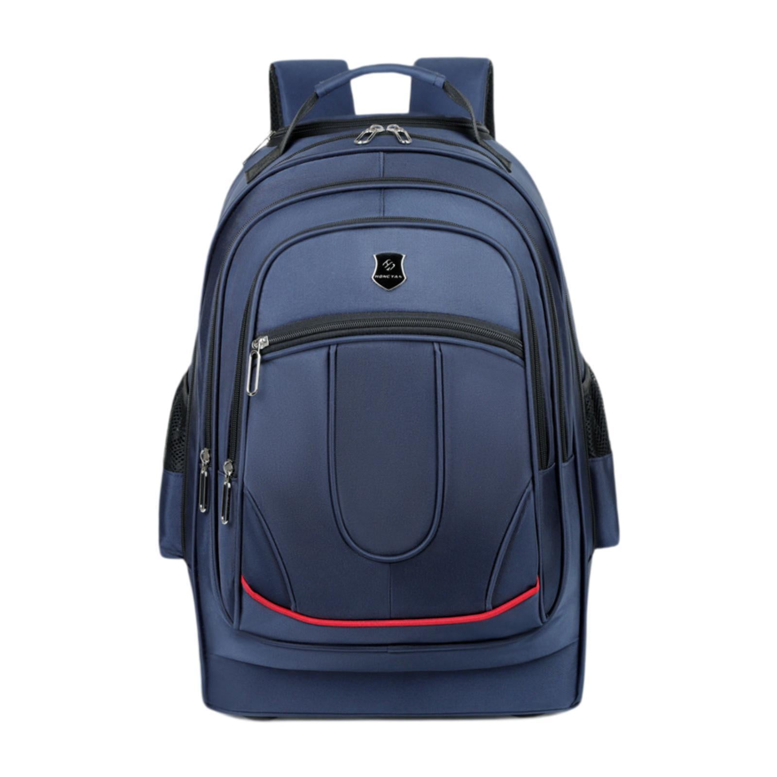 Runquan Business Weekend Bag Backpack with Wheels 19.6x13.3x8.6inch Rolling Rucksack Blue