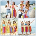 thumbnail image 4 of 10 Pcs Hawaiian Luau Hula Skirts, Elastic Hibiscus Flowers Tropical Skirt for Party Celebration Decorations Supplies(6 Colors), 4 of 6