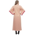 thumbnail image 3 of Bimba Women's Maternity Dress Embroidered Nursing Long Peach Maxi Sleepwear - 16, 3 of 9