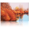 thumbnail image 2 of wall26 Autumn Lake Scene Orange Calm Peaceful - Canvas Art Home Art - 32x48 inches, 2 of 5