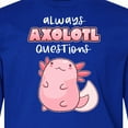 thumbnail image 4 of Inktastic Always Axolotl Questions Cute Curious Axolotl Long Sleeve Youth T-Shirt, 4 of 5