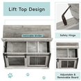 thumbnail image 2 of 37''Wooden Dog Crate Furniture with Sliding Barn Door,Flip Top Furniture Style Dog Crate End Table with Wheels&Removable Divider,41.14"L x 29.33"W x 6.1"H, 2 of 7