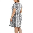 thumbnail image 3 of PCEAIIH Women's Plus Size Knee Length Dress Casual Short Sleeve Dress with Empire Waist, 3 of 6