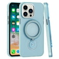 thumbnail image 4 of For Samsung S23 Hoop Kickstand [Magnetic Circle] HD Transparent Chrome Hybrid - Sky Blue, 4 of 4