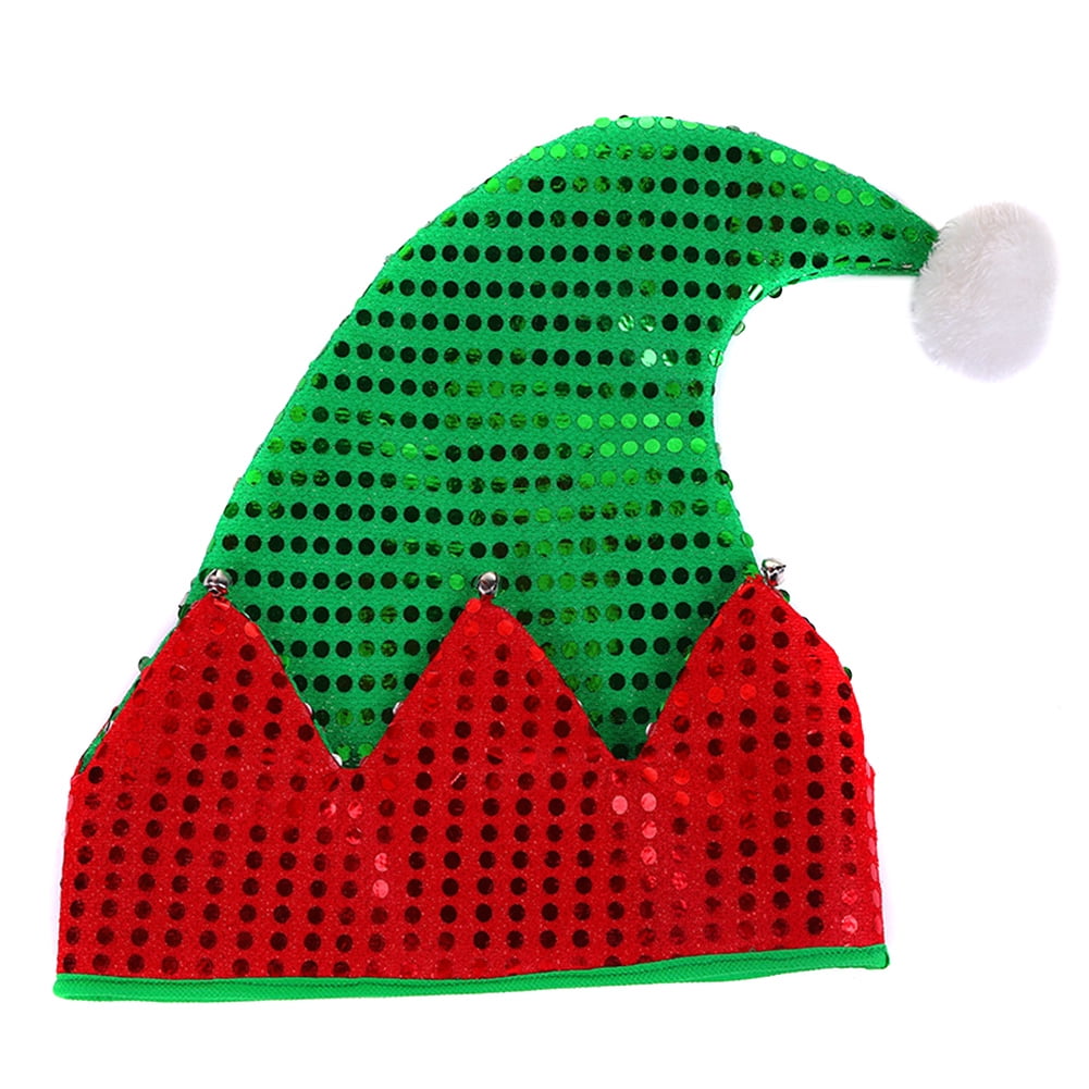 Mini Elf Hat Headband Red Green Bells  Christmas Party Fancy Costume Accessory 