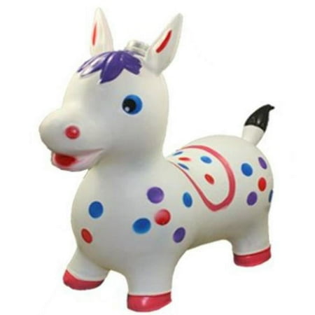 Inflatable Jumping White Horse Toy Balloon with Music Case of 15