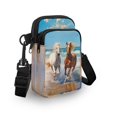 thumbnail image 3 of HELLHERO Beach Running Horse Pattern Travel Crossbody Purse, Lightweight, Daily Commute or Casual Outings, 3 of 7