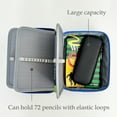 thumbnail image 6 of Wrapables Large Capacity 72 Slot Pencil Case for Colored Pencils, Stationery Pouch, Blue, 6 of 7