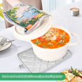thumbnail image 3 of Yayeee Pot Holders Kitchen Heat Resistant with Pocket 7"x9.8" Cotton Oven Cooking Hot Pads, Floral Seaside, 3 of 7