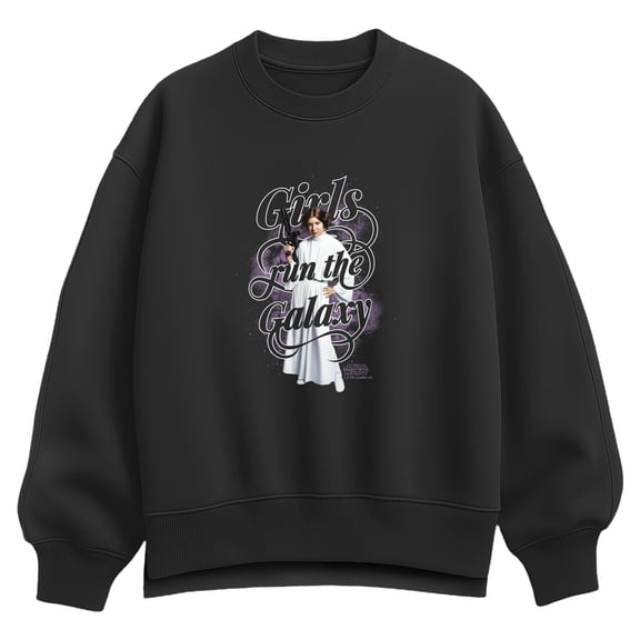 Star Wars - Girls Run The Galaxy - Women's Oversized Fleece Crew Sweatshirt