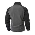 thumbnail image 6 of FRSASU Men's Quarter Zip Color Block Pullover Soft Fleece-Lined Mock Neck thermal Casual Long Sleeve Sweatshirts (S-3XL) Black, 6 of 9