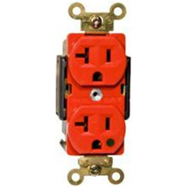 Hospital Grade Duplex Receptacle Red 20A-125V - Walmart