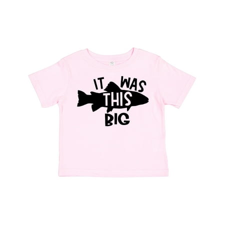 

Inktastic It Was This Big Fishing Humor Gift Toddler Boy or Toddler Girl T-Shirt