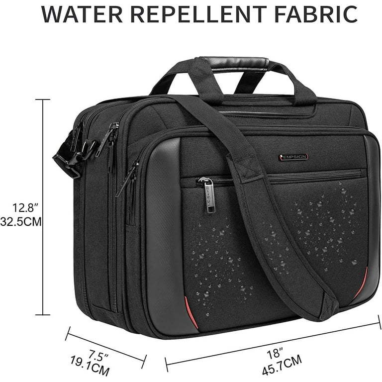 EMPSIGN Laptop Case Briefcase, 17.3 Inch Laptop Bag Expandable 