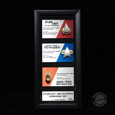 Star Trek Communications Badge Replica Artisan Edition Framed Set Of 3
