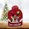 thumbnail image 6 of MANNYA LED Christmas Hat Light Up Knitted Colorful Light Elk Ugly Hat Unisex Beanie Cap, 6 of 9